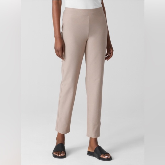 Eileen Fisher Women's Washable Crepe Pants in Burgundy - Picture 7 of 8